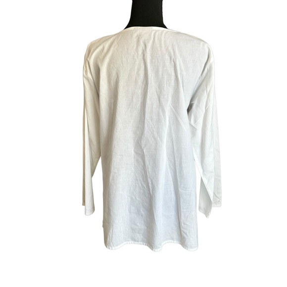 Ruby'N'Style Embroidered and Sequenced Blouse Size FREE White 100% Cotton - Picture 3 of 17